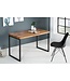 Invicta Interior Elegant bureau ELEMENTS 118 cm metalen frame met Sheesham Stone-afwerking - 38606