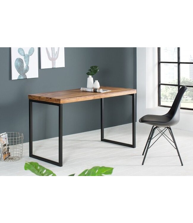 Invicta Interior Elegant bureau ELEMENTS 118 cm metalen frame met Sheesham Stone-afwerking - 38606