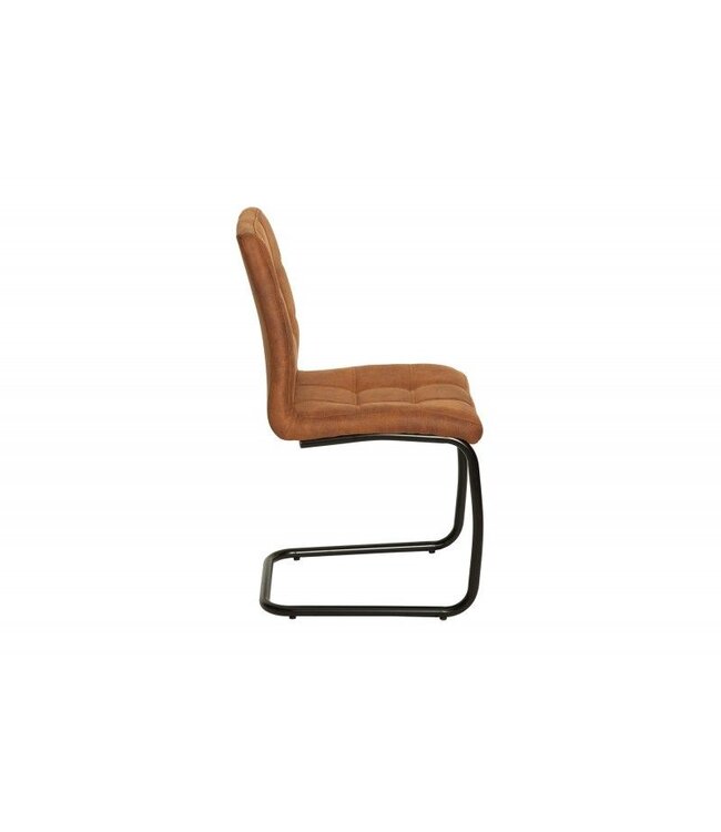 Invicta Interior industrieele sledestoel MODENA lichtbruin met decoratieve stiksels - 38615