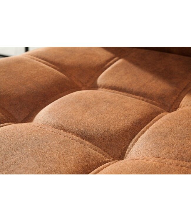 Invicta Interior industrieele sledestoel MODENA lichtbruin met decoratieve stiksels - 38615