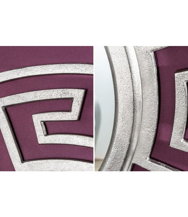 Invicta Interior Glamorous design spiegel EUPHORIA XL 85cm zilveren wandspiegel handgemaakt van metaal - 38725