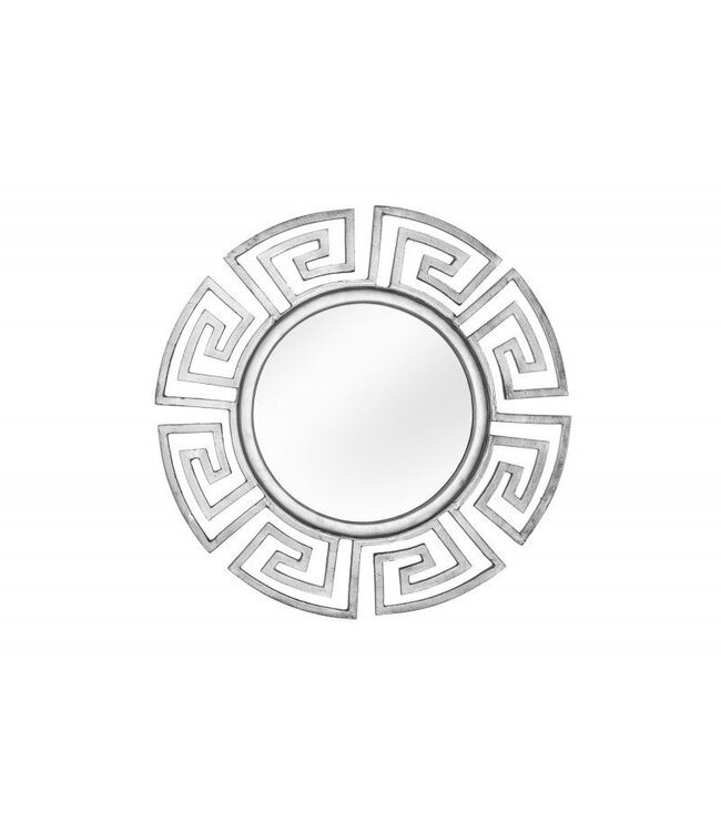 Invicta Interior Glamorous design spiegel EUPHORIA XL 85cm zilveren wandspiegel handgemaakt van metaal - 38725