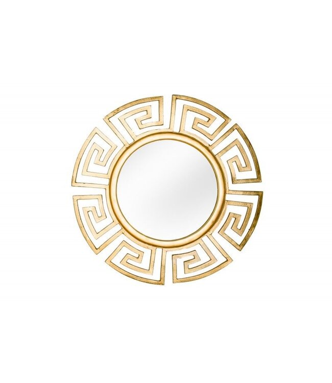 Invicta Interior Glamorous design spiegel EUPHORIA XL 85cm gouden wandspiegel handgemaakt van metaal - 38744