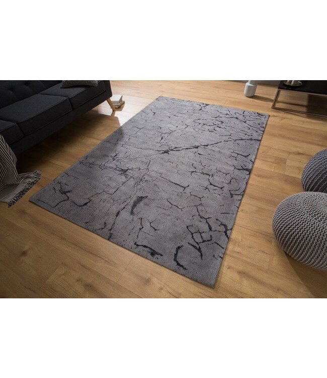 Invicta Interior Designtapijt FIRE AND EARTH 240x160cm grijs katoen - 38756