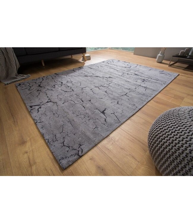 Invicta Interior Designtapijt FIRE AND EARTH 240x160cm grijs katoen - 38756