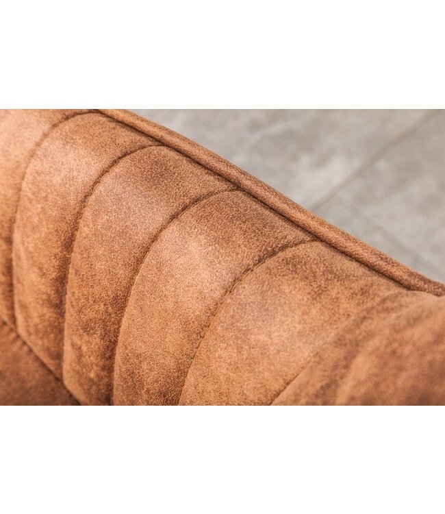 Invicta Interior Elegante armleuningstoel TURIJN vintage lichtbruin met decoratieve stiksels - 38789