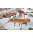 Invicta Interior Massieve salontafel WILD 100cm teak massief houten boomschijf haarspeldpoten - 38797
