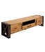 Invicta Interior Massief tv-meubel THOR 200cm wild eiken geolied lowboard in industrieel design - 38810