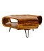 Invicta Interior Retro salontafel ORGANIC LIVING 90cm Sheesham Palissander Haarspeldpoten massief hout met opbergruimte - 38901