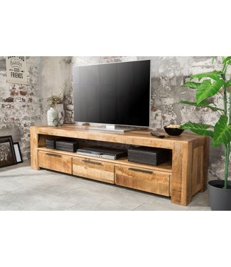 Invicta Interior Massief tv-meubel IRON CRAFT 170cm mangohouten lowboard 3 lades - 38929