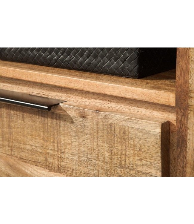 Invicta Interior Massief tv-meubel IRON CRAFT 130cm mangohouten lowboard 2 lades - 38931