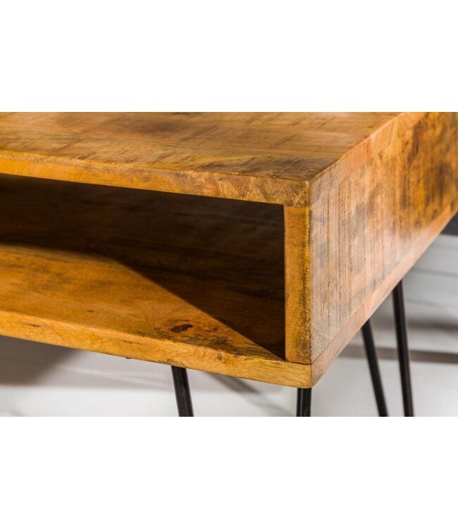 Invicta Interior Massieve salontafel SCORPION 100cm naturel mangohouten haarspeldpoten - 38947