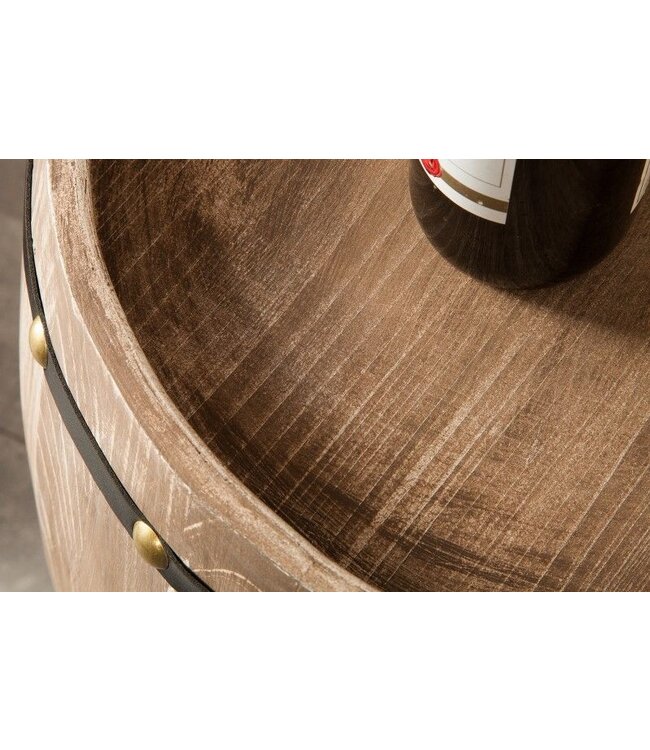 Invicta Interior Authentiek wijnrek BODEGA 80cm naturel grenen wijnvat Shabby Chic - 38962