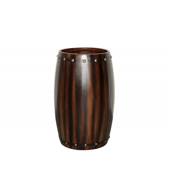 Invicta Interior Massief wijnrek BODEGA 60cm koffiebruin grenen vat bartafel voor 14 flessen - 38963