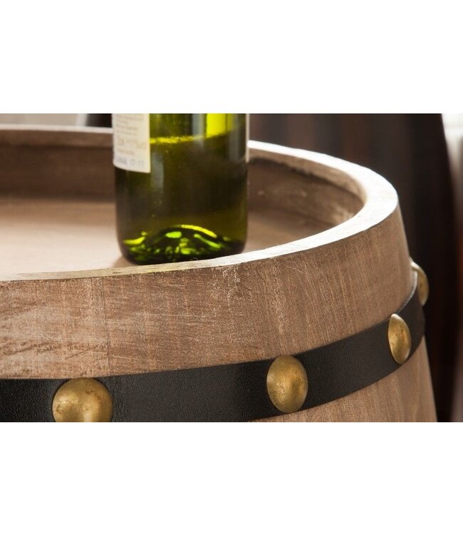 Invicta Interior Authentiek wijnrek BODEGA 60cm naturel grenen wijnvat Shabby Chic - 38964