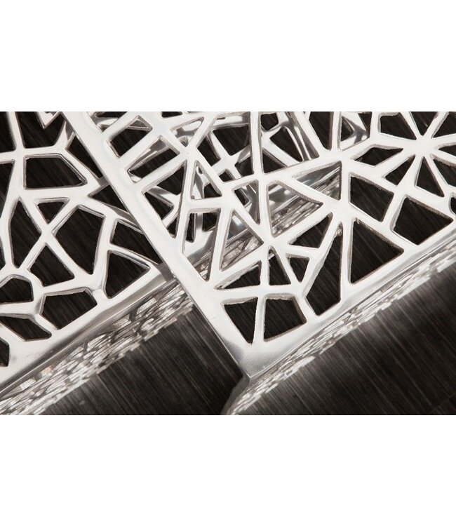 Invicta Interior Handgemaakte salontafel ABSTRACT 49cm set van 2 zilver in Gap-design - 38965