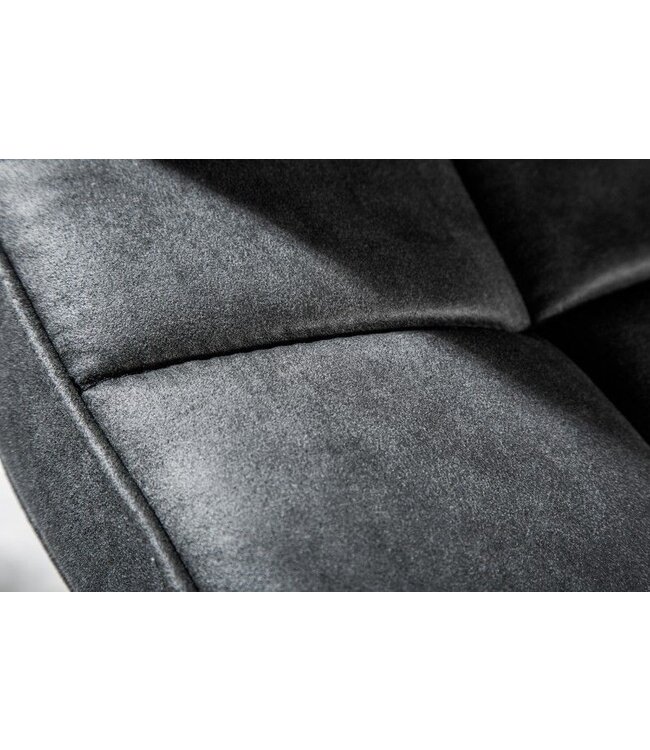 Invicta Interior In hoogte verstelbare barkruk MODENA vintage grijze barstoel met voetsteun - 39001