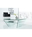 Invicta Interior Moderne glazen salontafel FANTOME 70cm trapeziumvormig met transparante plank - 39054