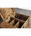 Invicta Interior Massief houten salontafel BODEGA 100 cm Sheesham steenafwerking barkast voor thuis - 39060