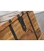 Invicta Interior Massief houten salontafel BODEGA 100 cm Sheesham steenafwerking barkast voor thuis - 39060