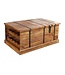 Invicta Interior Massief houten salontafel BODEGA 100 cm Sheesham steenafwerking barkast voor thuis - 39060