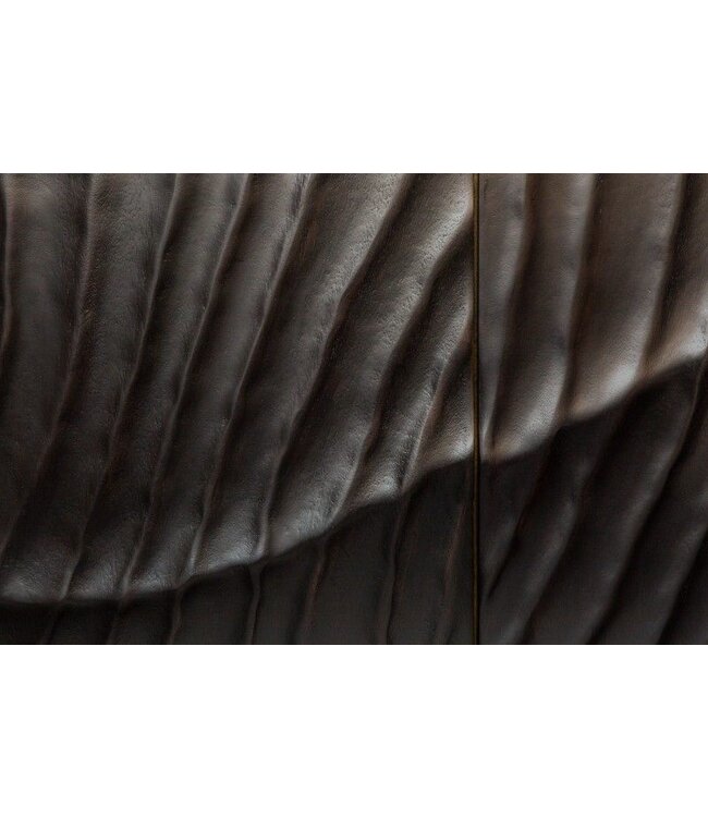 Invicta Interior Massief dressoir SCORPION 177 cm zwart mangohout met gedetailleerd 3D-snijwerk - 39232