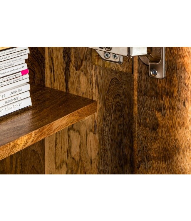 Invicta Interior Massief dressoir SCORPION 177 cm zwart mangohout met gedetailleerd 3D-snijwerk - 39232