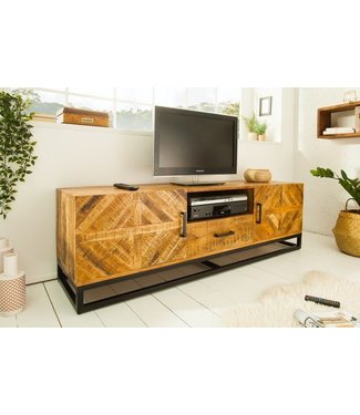 Invicta Interior Massives TV-Board INFINITY HOME 160cm Mangoholz Industrieel Design - 39240