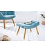 Invicta Interior Design kruk SCANDINAVIA lichtblauw massief hout Scandinavisch design voetenbank - 39274