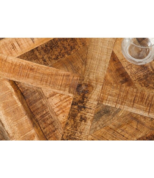 Invicta Interior Massieve eettafel INFINITY HOME 200cm naturel zwart mangohout industrieel design X-frame - 39288