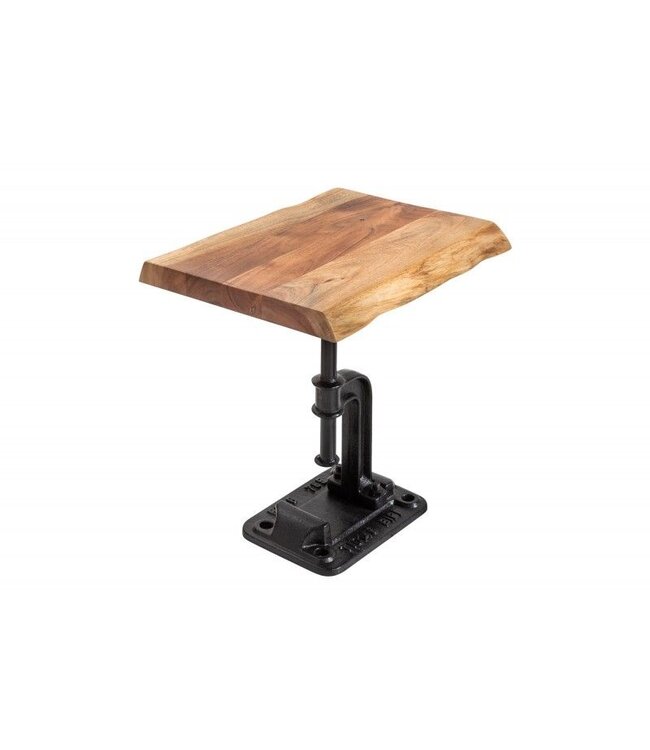 Invicta Interior Authentieke bijzettafel FACTORY 43cm massief acaciahout industrieel design - 39291