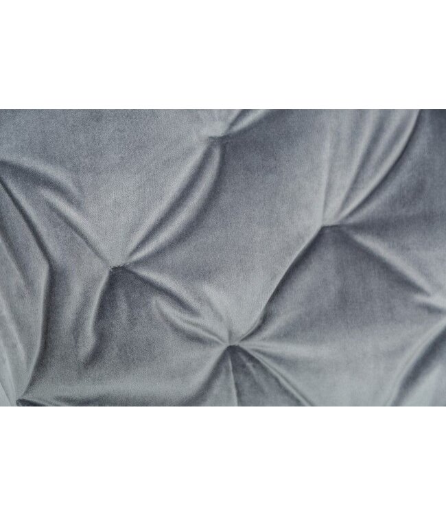 Invicta Interior In hoogte verstelbare bureaustoel DUTCH COMFORT grijs fluweel met quilting - 39350