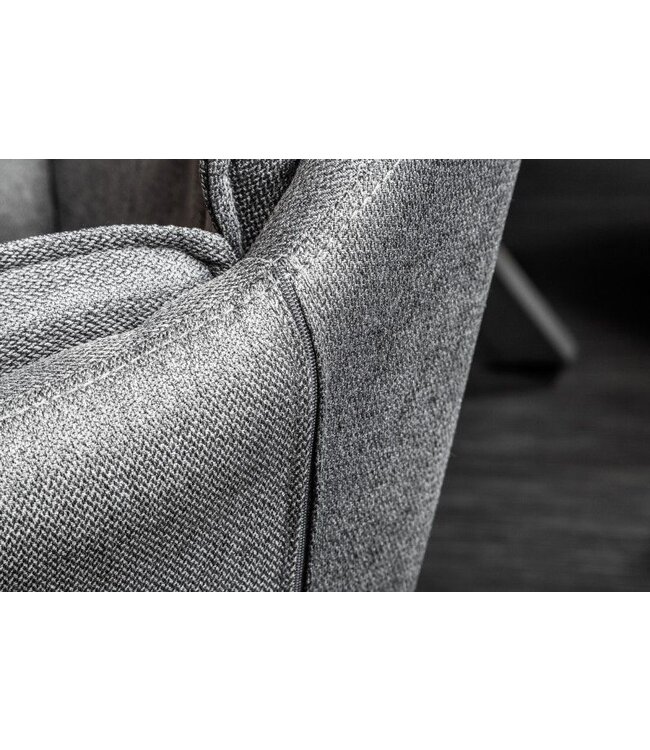 Invicta Interior Draaibare designstoel MR. LOUNGER grijs met armleuning - 39352