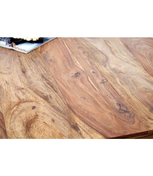 Invicta Interior Massief houten eettafel MAKASSAR 160cm naturel sheesham gelakt rechthoekig - 39362