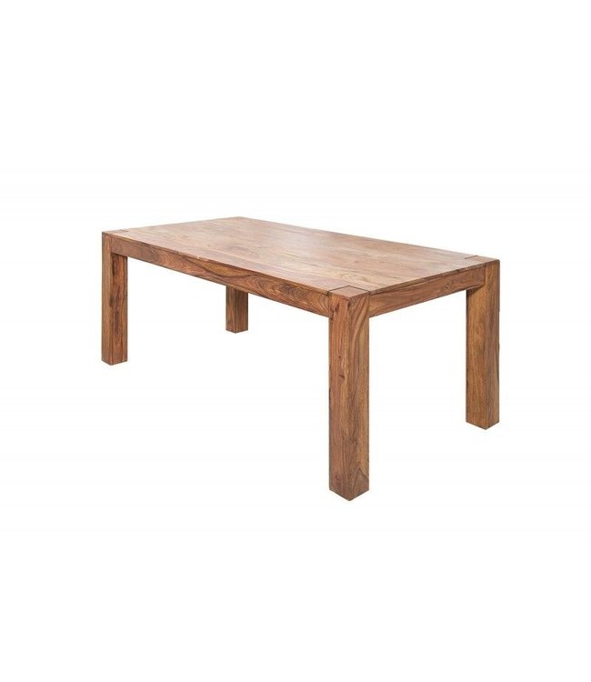 Invicta Interior Massief houten eettafel MAKASSAR 160cm naturel sheesham gelakt rechthoekig - 39362