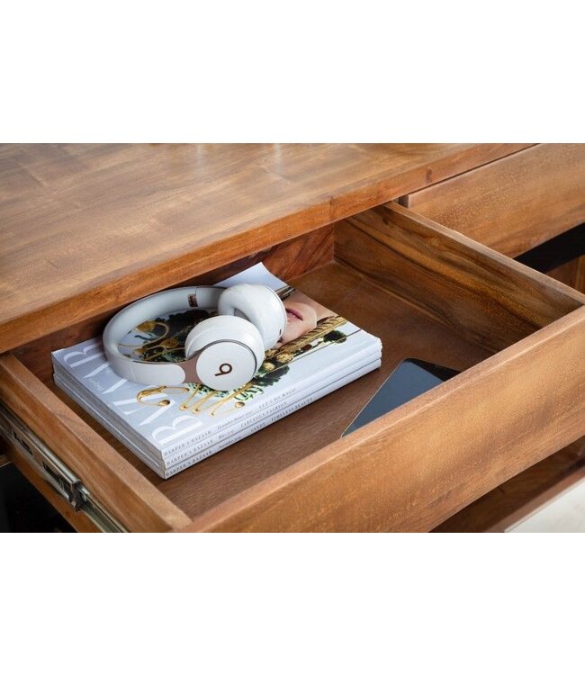 Invicta Interior Massief houten dressoir MAMMUT 160 cm metalen boomrand met acaciahoningafwerking - 39364