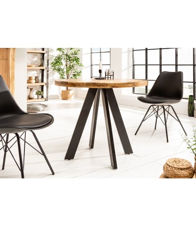 Invicta Interior Massieve eettafel IRON CRAFT 80cm rond naturel mangohout - 39400