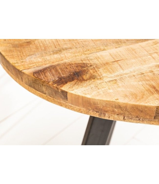 Invicta Interior Massieve eettafel IRON CRAFT 80cm rond naturel mangohout - 39400