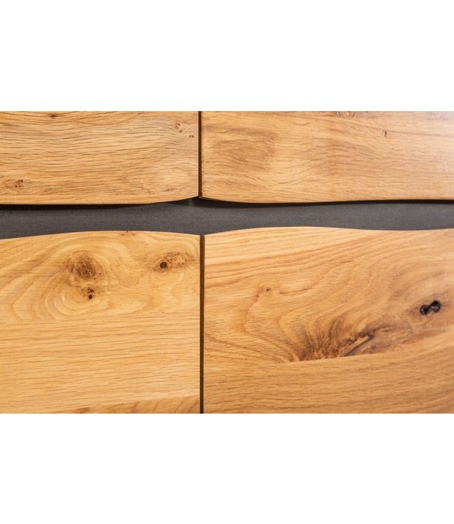 Invicta Interior Massief dressoir LIVING EDGE 160cm wild eiken geolied boomrandbord - 39435