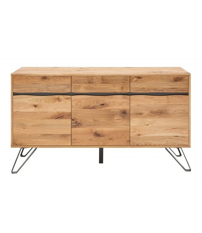 Invicta Interior Massief dressoir LIVING EDGE 160cm wild eiken geolied boomrandbord - 39435