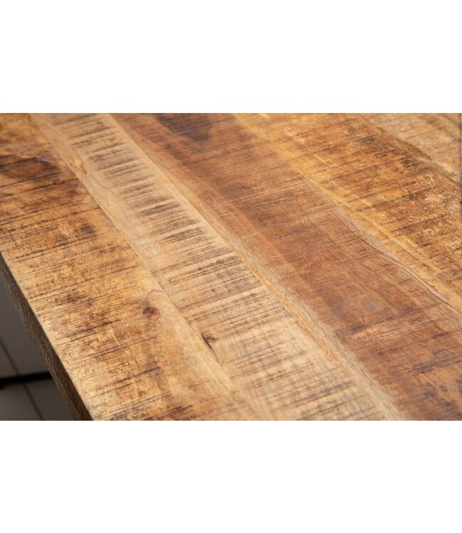 Invicta Interior Massieve industrieele eettafel GALAXIE 200cm mangohouten stervormig frame - 39444