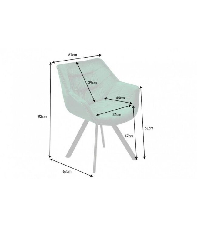 Invicta Interior Design stoel THE DUTCH COMFORT smaragdgroen fluweel retrostijl met armleuningen - 39475