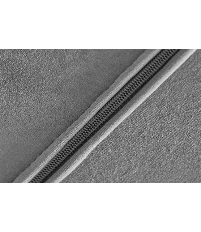 Invicta Interior Design fauteuil MR. LOUNGER grijs chroom fluweel in hoogte verstelbaar draaibaar retro - 39511