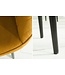 Invicta Interior Elegante armleuningstoel TURIJN mosterdgeel fluweel met decoratieve stiksels - 39528