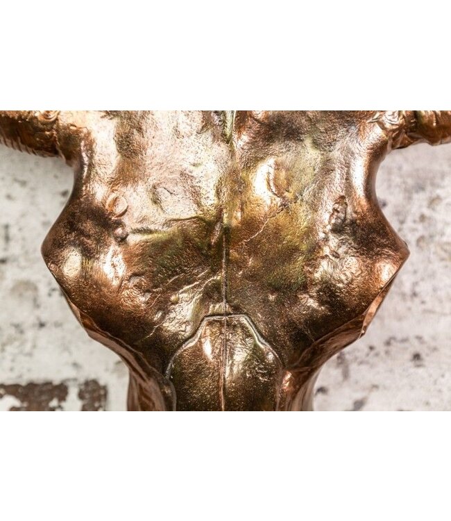 Invicta Interior Design schedel MATADOR 70cm gevlamd koper aluminium wanddecoratie - 39533