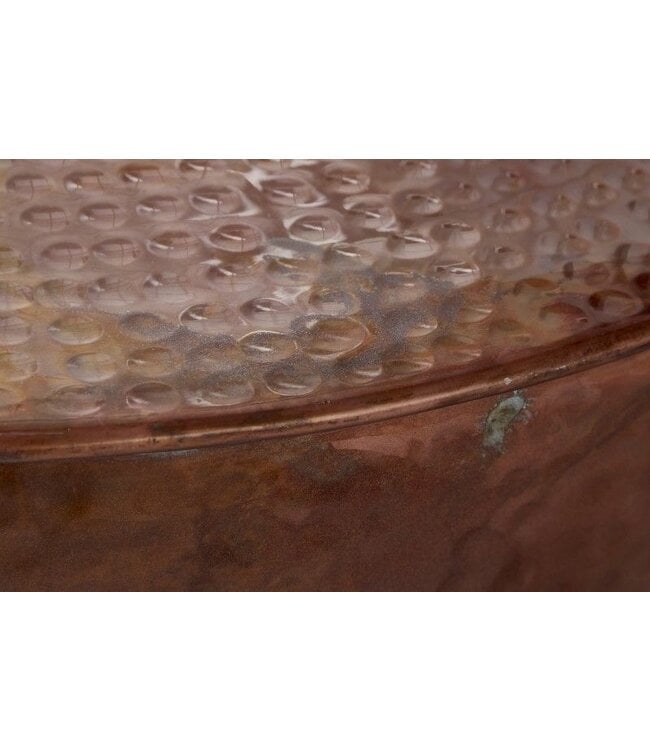 Invicta Interior Ronde salontafel ORIENT II 60cm gevlamd koper metaal gehamerd ontwerp handgemaakt - 39535