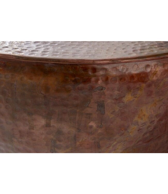 Invicta Interior Ronde salontafel ORIENT II 60cm gevlamd koper metaal gehamerd ontwerp handgemaakt - 39535