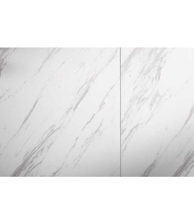 Invicta Interior Uitschuifbare eettafel PROMETHEUS 180-220-260cm wit marmer keramiek gemaakt in Italie - 39562