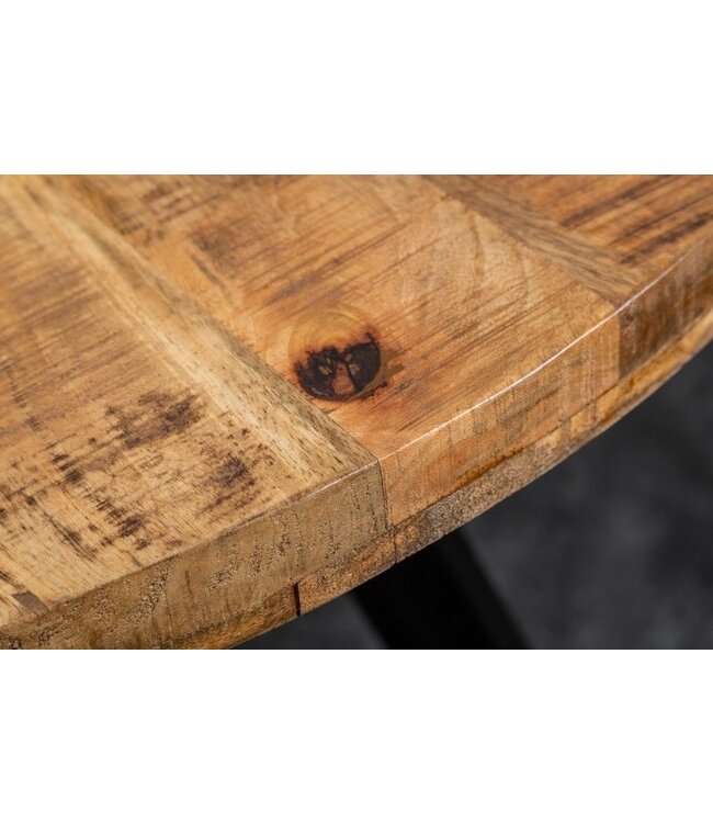 Invicta Interior Massieve eettafel IRON CRAFT 120cm rond naturel mangohout - 39584