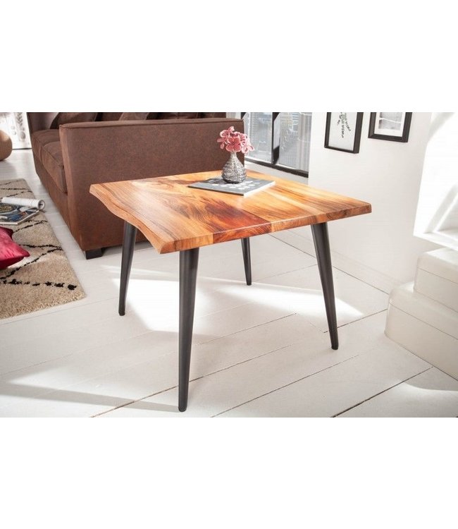 Invicta Interior Massieve bijzettafel ORGANIC LIVING 60cm acaciahouten salontafel met boomrand - 39660